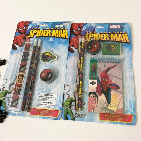 Spiderman Stationery Set and Halloween  Vintage Halloween Pencils Lot - Picture 2 of 11